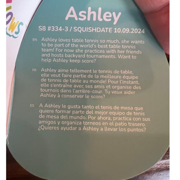 NWT Ashley the Apple Squishmallow, School Cardigan, 8", Green - Picture 4 of 6